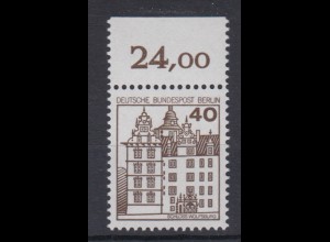 Berlin 614 mit Oberrand Burgen + Schlösser 40 Pf postfrisch