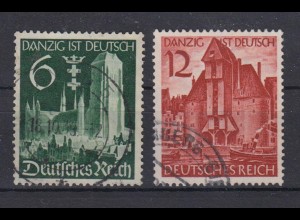 Deutsches Reich 714-715 Wiedereingliederung Danzigs 6 Pf + 12 Pf gestempelt /3