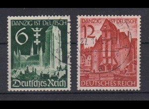 Deutsches Reich 714-715 Wiedereingliederung Danzigs 6 Pf + 12 Pf gestempelt /4