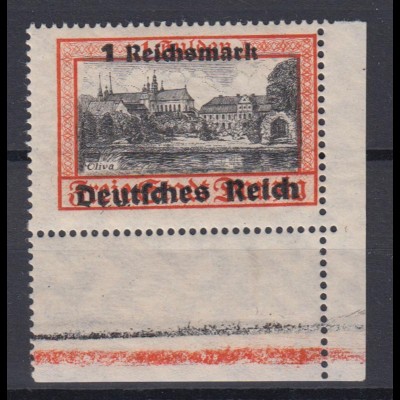 Dt. Reich 728x Freimarken von Danzig mit Aufdruck 1 RM **