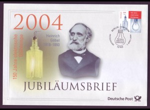 Bund Jubiläumsbrief 2004 Mi.Nr. 2395 ESST 150 Jahre elektrische Glühlampe