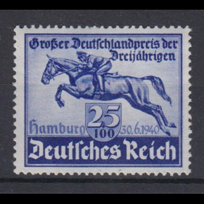 Deutsches Reich 746 Großer Deutschlandpreis der Dreijährigen 25+ 100 Pf **