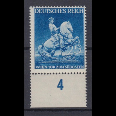 Deutsches Reich 771 mit Rand Wiener Frühjahrsmesse 25 Pf postfrisch