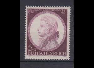 Deutsches Reich 810 Todestag Wolfgang Amadeus Mozart 6+ 4 Pf postfrisch