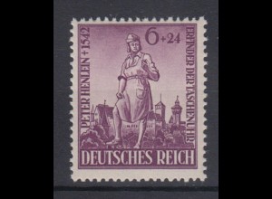Deutsches Reich 819 400. Todestag von Peter Henlein 6+ 24 Pf postfrisch