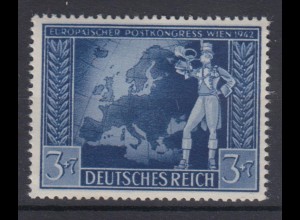Deutsches Reich 820 Europäischer Postkongress Wien 1942 3+ 7 Pf postfrisch 