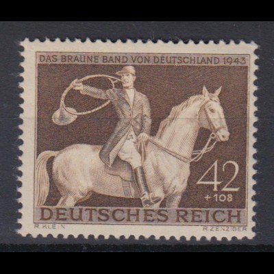 Deutsches Reich 854 Das Braune Band von Deutschland München 42+ 108 Pf **