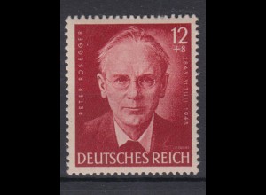 Deutsches Reich 856 100. Geburtstag Peter Rosegger 12+ 8 Pf postfrisch