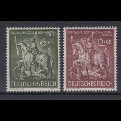 Deutsches Reich 860-861 Gesellschaft Goldschmiedekunst 6+ 4 Pf + 12+ 88 Pf **