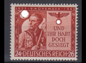 Deutsches Reich 863 20. Jahrestag des Marsches zur Feldherrnhalle 24+ 26 Pf **