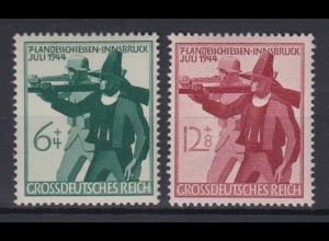 Deutsches Reich 897-898 Tiroler Landesschießen, Innsbruck 6+ 4 Pf + 12+ 8 Pf **