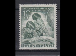 Berlin 80 Tag der Briefmarke 1951 Berlin 10+ 3 Pf postfrisch 