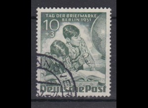 Berlin 80 Tag der Briefmarke 1951 Berlin 10+ 3 Pf gestempelt /2