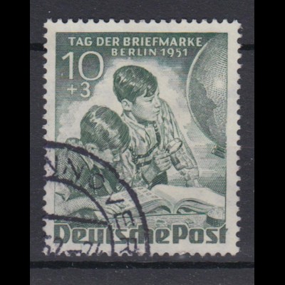 Berlin 80 Tag der Briefmarke 1951 Berlin 10+ 3 Pf gestempelt /2