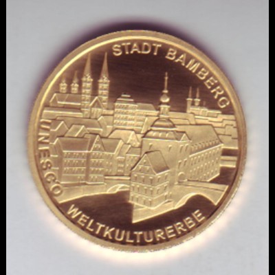 Goldmünze 100 Euro 2004 UNESCO Weltkulturerbe Bamberg