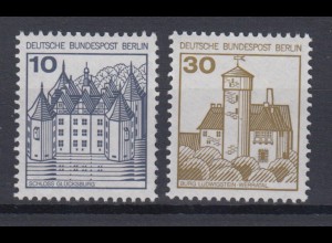 Berlin 532 II + 534 II Letterset RM ohne Nummer Burgen+Schlösser 10 Pf+30 Pf **