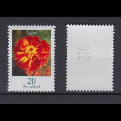 Bund 2471 RM mit gerader Nummer Blumen Tagetes 20 Cent postfrisch