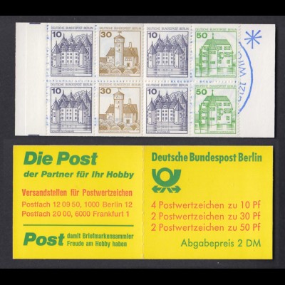 Berlin Markenheftchen 11b Burgen + Schlösser 1980 postfrisch 