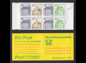 Berlin Markenheftchen 11f Burgen + Schlösser 1980 postfrisch 