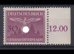 Generalgouvernement 32 Dienstmarke mit Seitenrand 30 Gr postfrisch /2
