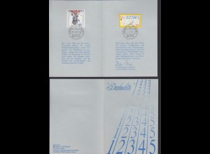 Bund 1638 Gedenkblatt Tag der Briefmarke + 1659 Neue Postleitzahlen