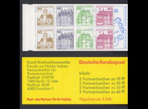 Bund Markenheftchen 23a Burgen + Schlösser 1980 postfrisch 
