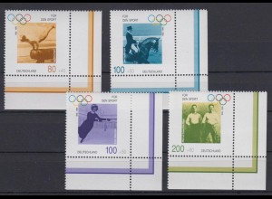 Bund 1861-1864 Eckrand rechts unten 100 Jahre Olympische Spiele kompl. Satz **