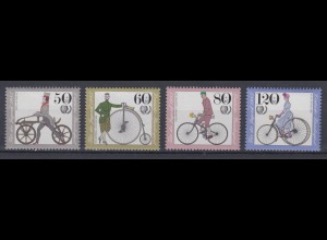 Bund 1242-1245 Jugend Historische Fahrräder kompletter Satz postfrisch