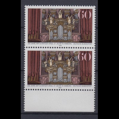 Bund 1441 III mit 2x Plattenfehler im Paar 300 J. Arp Schnitger Orgel 60 Pf **