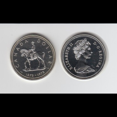 Silbermünze Kanada 1 Dollar 1973 Monty stempelglanz