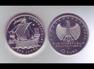 Silbermünze 10 Euro spiegelglanz 2006 650 Jahre Städtehansa