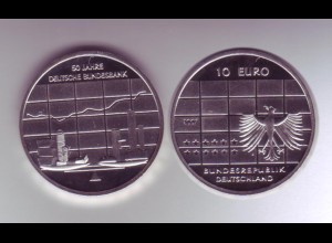 Silbermünze 10 Euro spiegelglanz 2007 Deutsche Bundesbank 