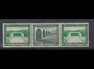 Deutsches Reich 636/637/636 ZD W 120 Moderne Bauten 5+3 Pf + 6+4 Pf postfrisch