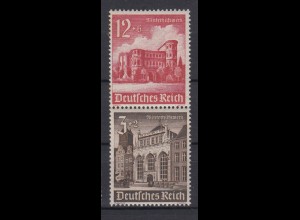 Deutsches Reich ZD S 266 Bauwerke Mi.Nr. 756/751 12+6 Pf + 3+2 Pf **