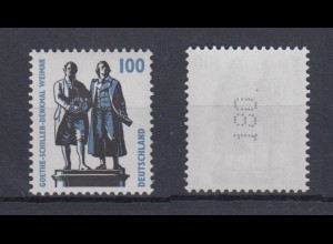 Bund 1934 RM mit senkrechter gerader neuer Nummer SWK 100 Pf postfrisch 