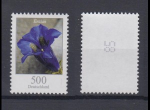 Bund 2877 RM mit ungerader Nummer Blumen Enzian 500 Cent postfrisch