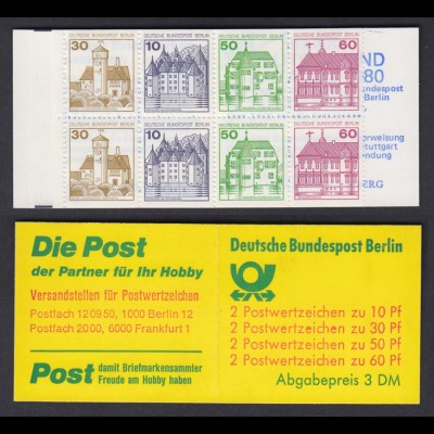 Berlin Markenheftchen 12a Burgen und Schlösser 1980 postfrisch 