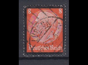 Deutsches Reich 551 Tod von Paul von Hindenburg 8 Pf gestempelt /2