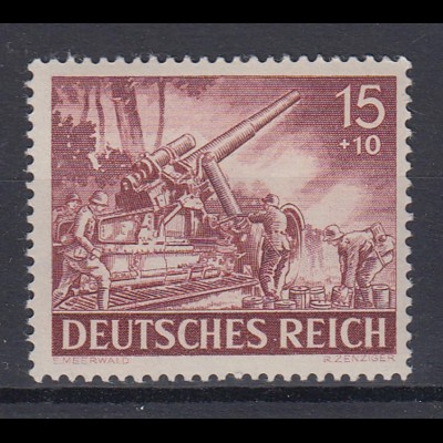 Deutsches Reich 837 Tag der Wehrmacht, Heldengedenktag (I) 15+ 10 Pf postfrisch