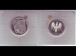 Silbermünze 10 DM 1990 800 Jahre Deutscher Orden "J" polierte Platte (9)