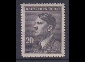 Böhmen + Mähren 108 Adolf Hitler 20 K postfrisch