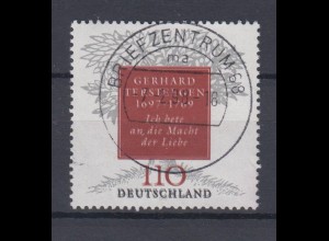 Bund 1961 Doppeldruck und Dreifachdruck Gerhard Tersteegen 110 Pf gestempelt