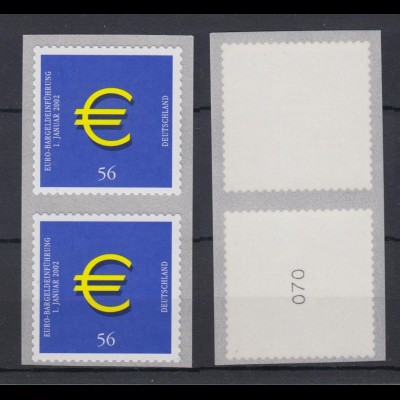Bund 2236 SB RM zusammenhängend mit gerader + ohne Nr. Euro Zeichen 56 C **
