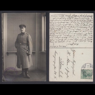 Ansichtskarte Soldatenkarte Soldat mit Stempel König Ludwig IH. v. Bayern 1915