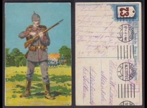 Ansichtskarte Soldat Deutsche Armee Künstler Postkarte gestempelt Hannover 1915