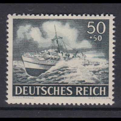 Deutsches Reich 842 Tag der Wehrmacht 50+ 50 Pf postfrisch