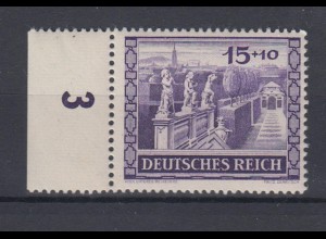 Deutsches Reich 805 mit Seitenrand Wiener Messe 15+ 10 Pf postfrisch