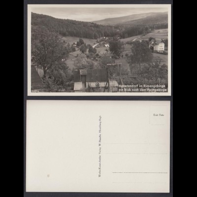 Ansichtskarte Agnetendorf im Riesengebirge mit Blick nach dem Hochgebirge