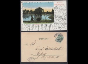 Ansichtskarte Gruss aus Bad Oeynhausen Goldfischteich gestempelt 1901