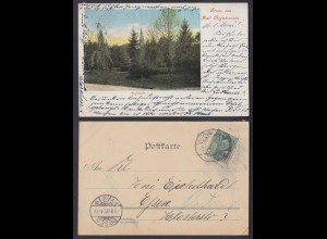 Ansichtskarte Gruss aus Bad Oeynhausen Kurpark gestempelt 1901